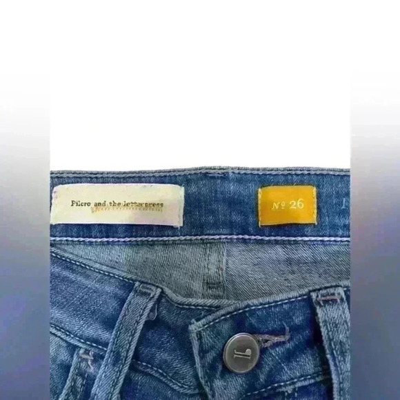 Pilcro And The Letterpress Size 26 Fit Stet Blue Denim Pants Skinny Jeans - Picture 7 of 11